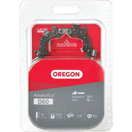 Oregon Cutting Oregon AdvanceCut 16 In. 60 Drive Link Chainsaw Chain D60